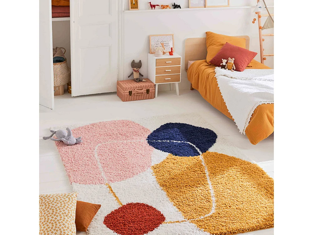Bloop - Tapis contemporain à motif géométrique -  Multicolore - 120x160cm