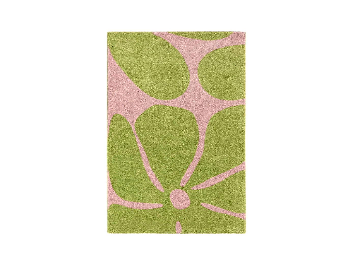 Pop - Tapis vintage à motif floral -  Vert - 160x230cm