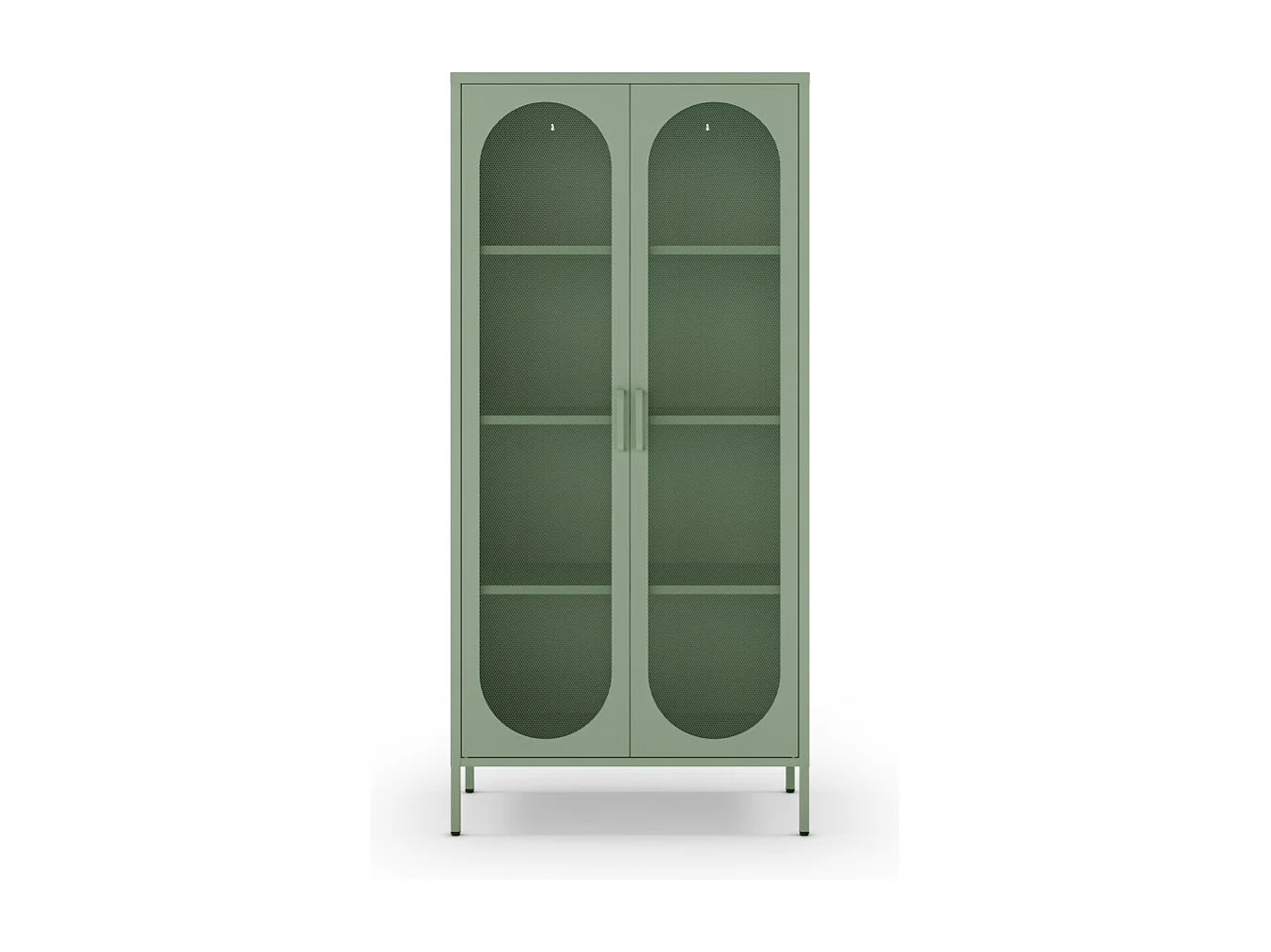 Zio - Vaisselier 2 portes en métal H170cm - Vert menthe