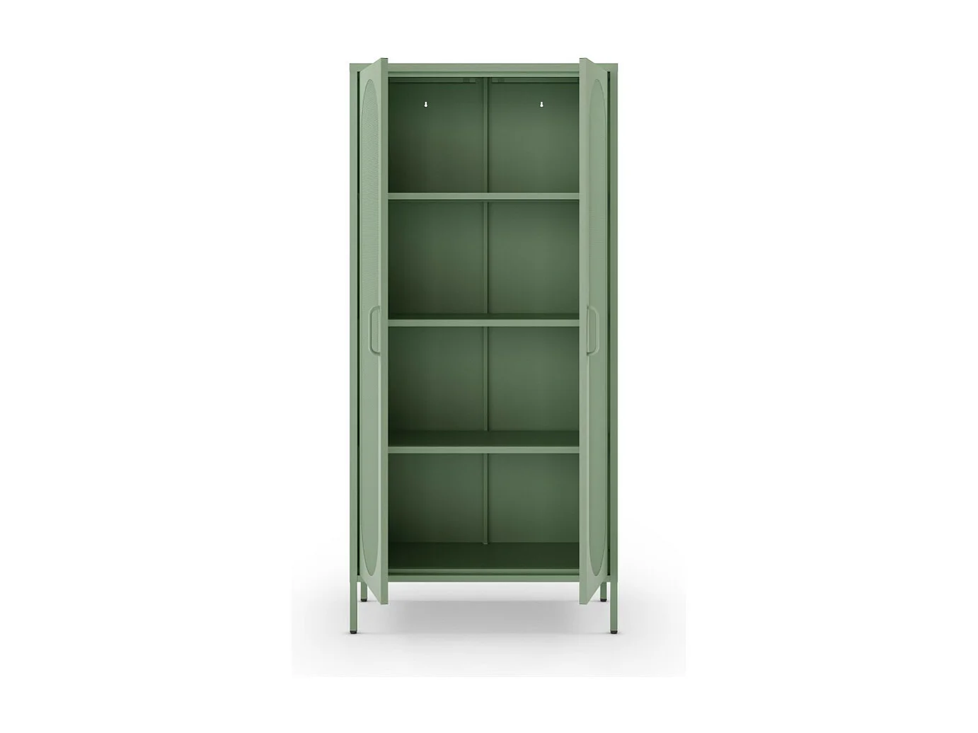 Zio - Vaisselier 2 portes en métal H170cm - Vert menthe