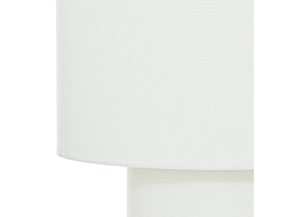 Lampe à poser, lampadaire droit en Polyester et Acier coloris blanc - Longueur 58 x Profondeur 37,5 x Hauteur 115  cm