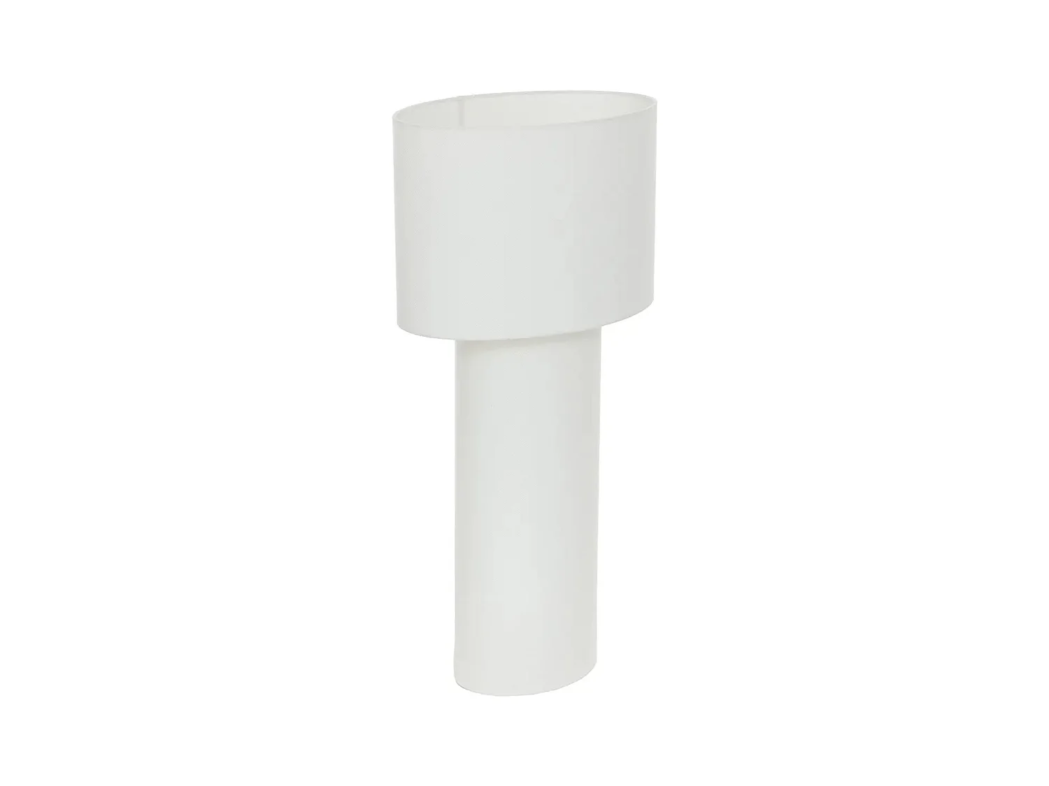 Lampe à poser, lampadaire droit en Polyester et Acier coloris blanc - Longueur 58 x Profondeur 37,5 x Hauteur 115  cm