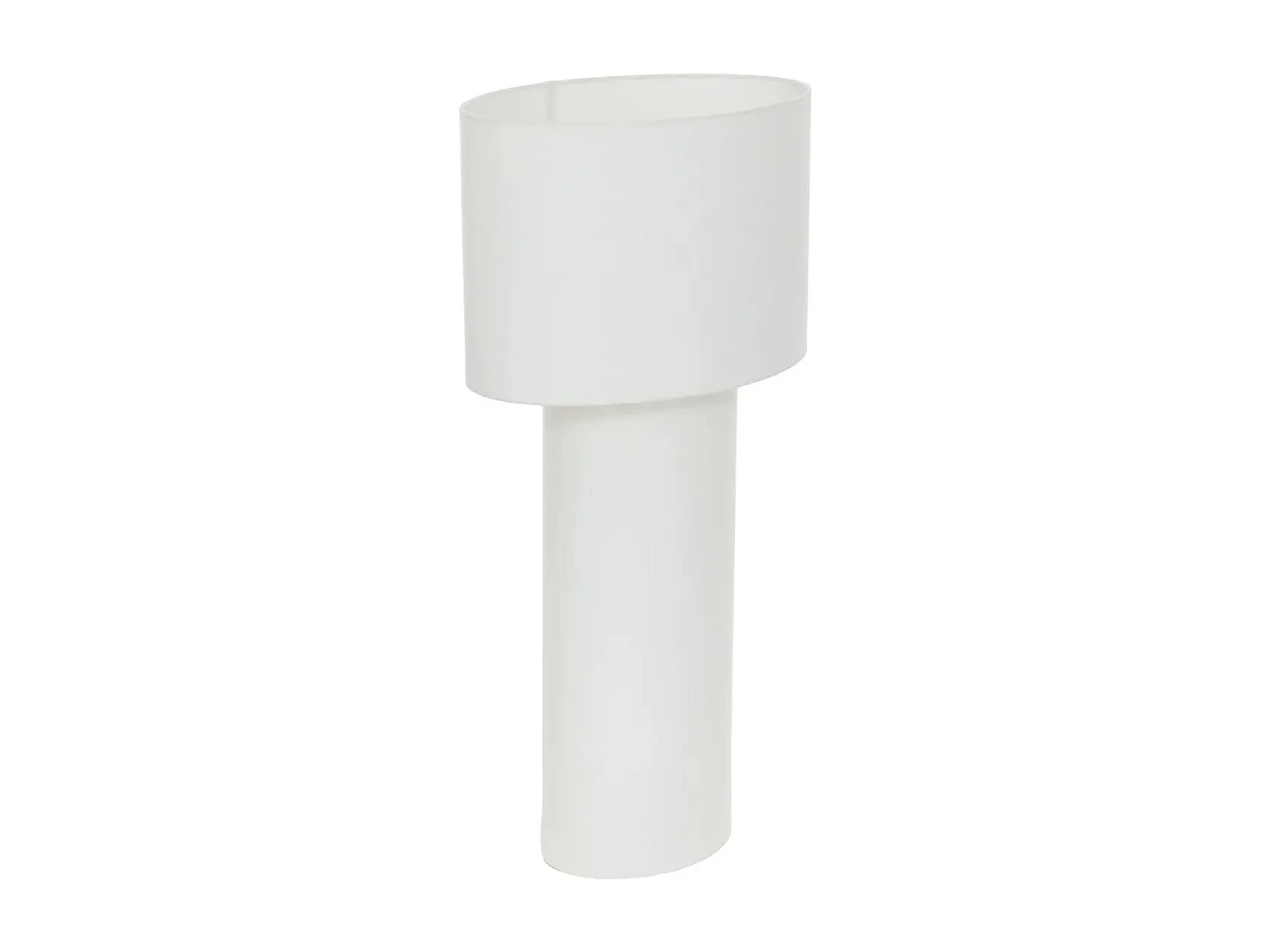 Lampe à poser, lampadaire droit en Polyester et Acier coloris blanc - Longueur 58 x Profondeur 37,5 x Hauteur 115  cm