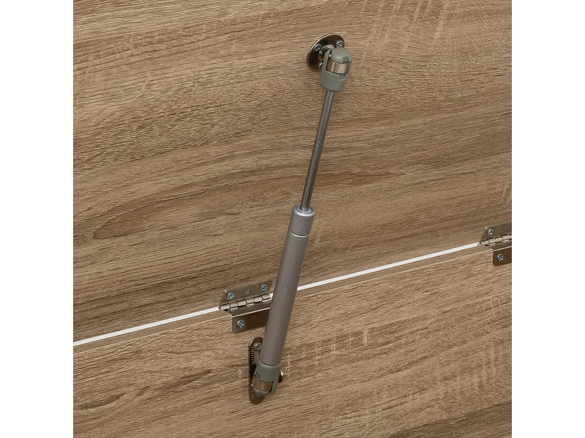 Banc à chaussures, meuble à chaussures en métal noir et bois coloris naturel -Longueur 76,5 x Profondeur 30 x Hauteur 48 cm