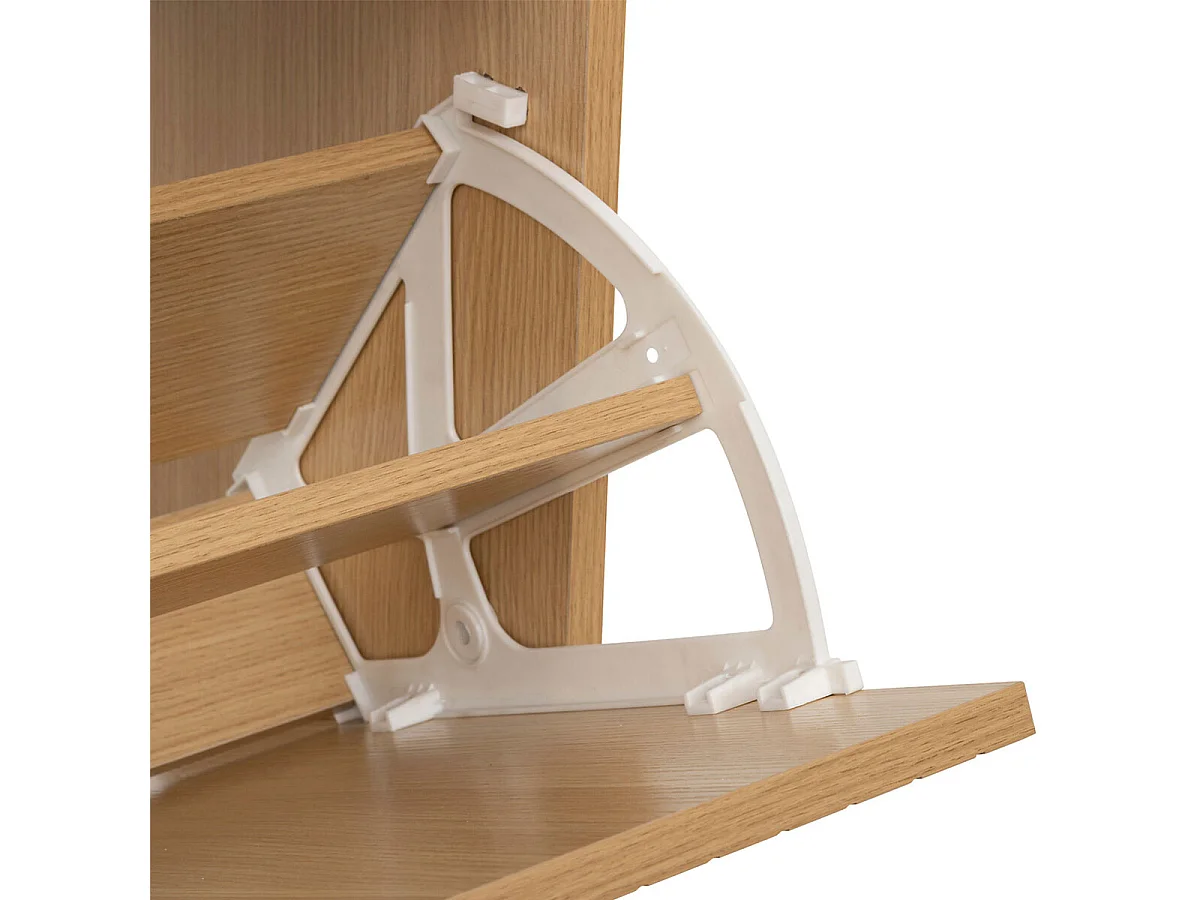 Meuble à chaussures, commode à chaussures avec 3 tiroirs en Melamine/MDF coloris Beige - Longueur 63 x Profondeur 24 x Hauteur 131,5 cm