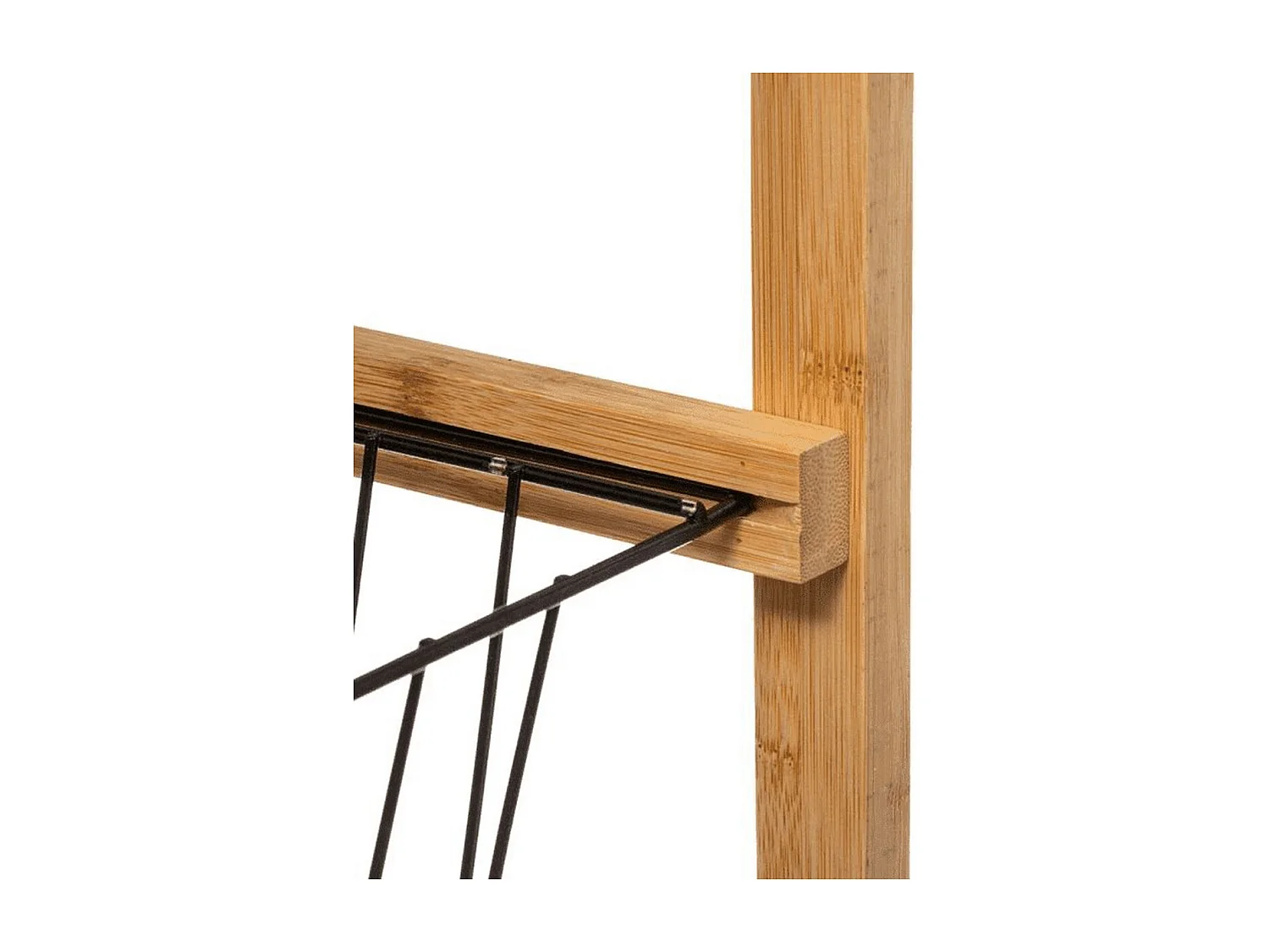 Desserte de cuisine à roulettes en bois et métal coloris noir et beige - Longueur 40,8 x Profondeur 21,7 x Hauteur 83 cm