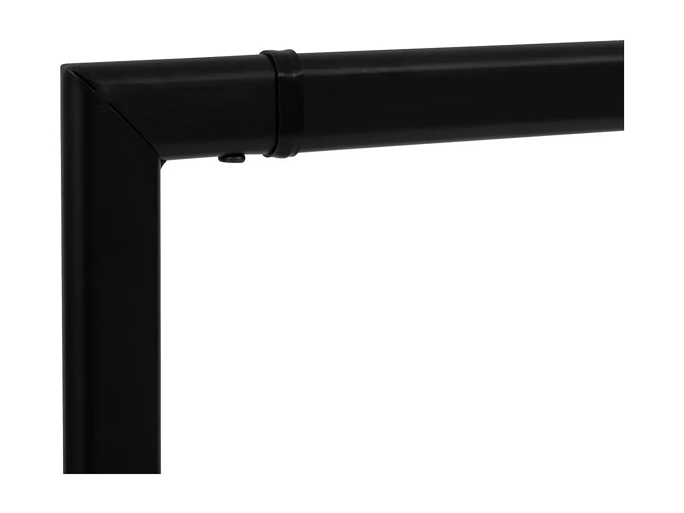 Portant à vêtements avec 2 étagères en métal coloris noir - Longueur 117 x Profondeur 50 x Hauteur 170  cm