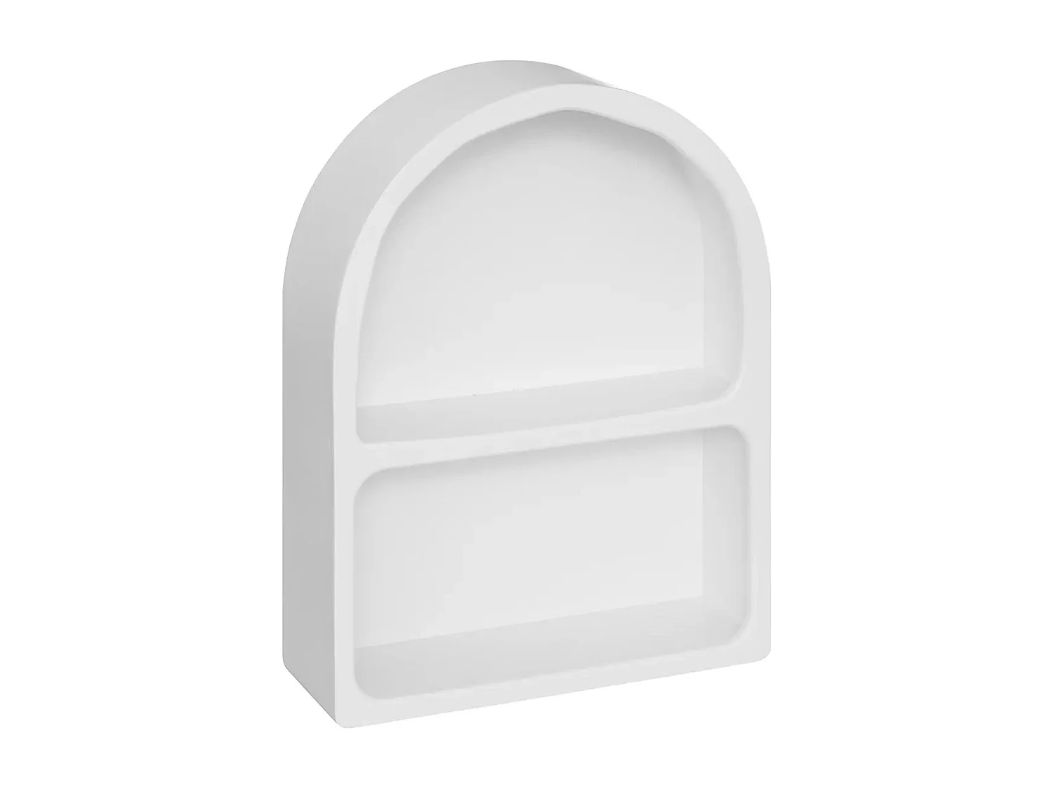 Étagère murale en bois coloris blanc - Longueur 35 x Profondeur 12 x Hauteur 45 cm