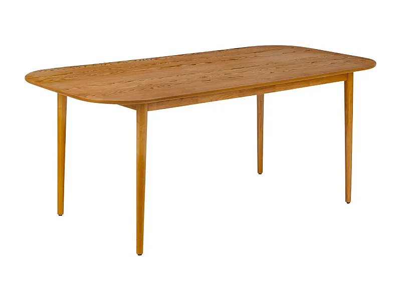 Table à manger, table de repas rectangulaire en bois coloris miel - Longueur 180 x Profondeur 90 x Hauteur 75,50 cm