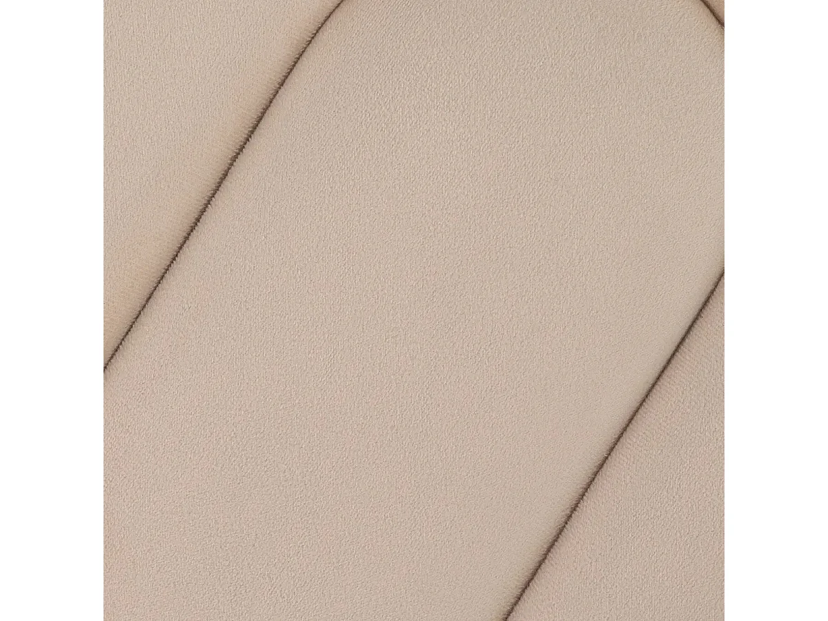 Pouf en velours coloris beige - Longueur 39,5 x Profondeur 39,5 x Hauteur 40,5 cm