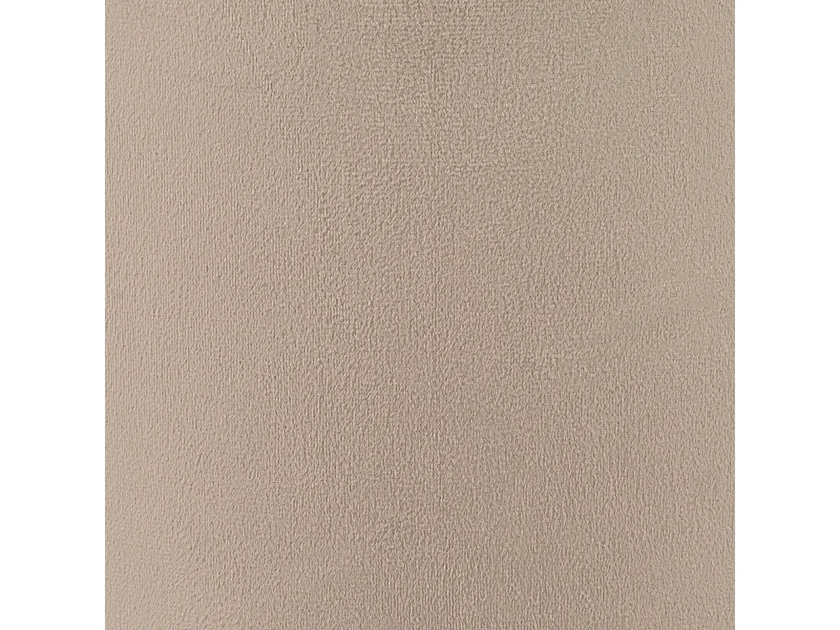 Pouf en velours coloris beige - Longueur 39,5 x Profondeur 39,5 x Hauteur 40,5 cm