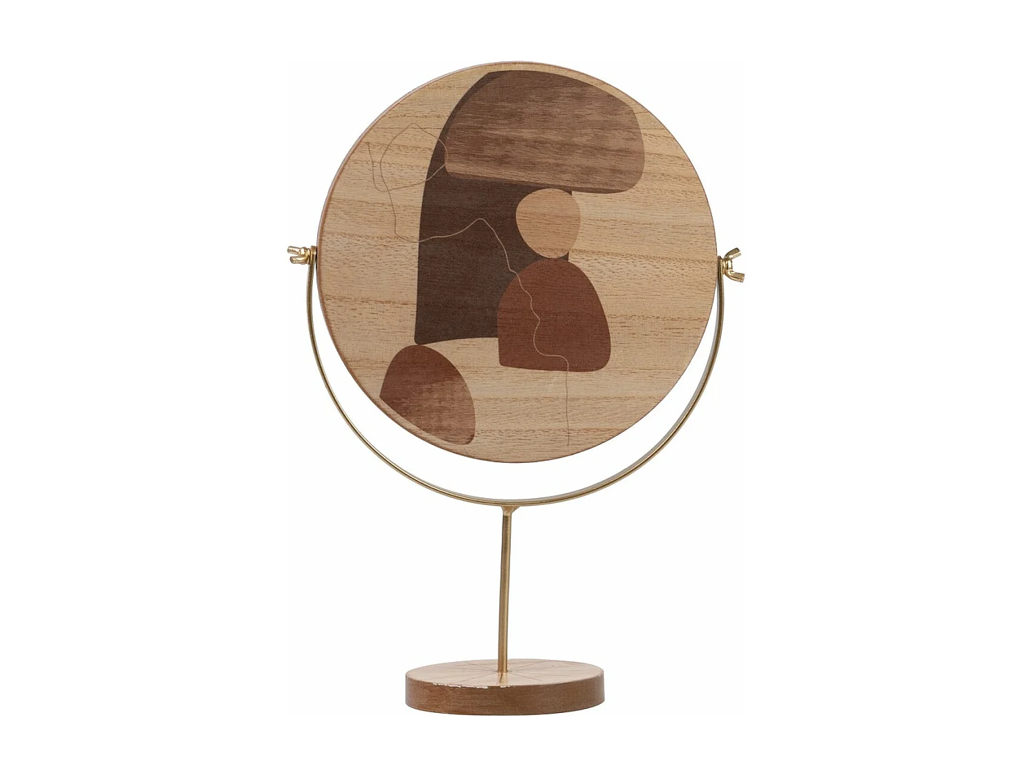 Espejo Tocador Madera Metal Etnico 22x10x32 Cm