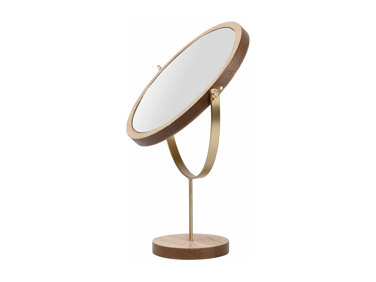 Espejo Tocador Madera Metal Etnico 22x10x32 Cm