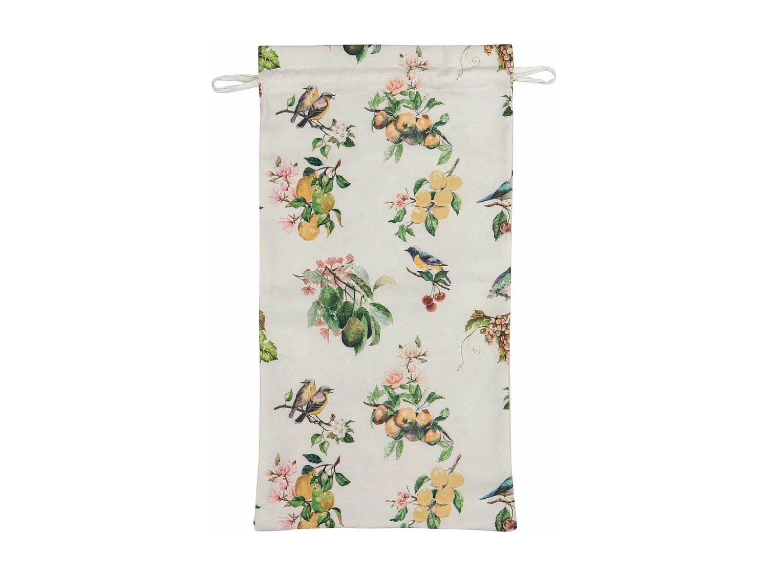 Bolsa Pan Estampado Frutas Y Pajaros 30x60 Cm