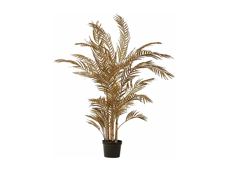 Arbol Palmera Dorado Con Maceta 82x60x135 Cm