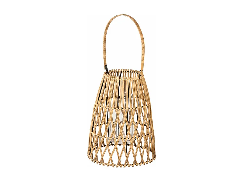 Farol Bambu-metal Natural 25x25x34 Cm
