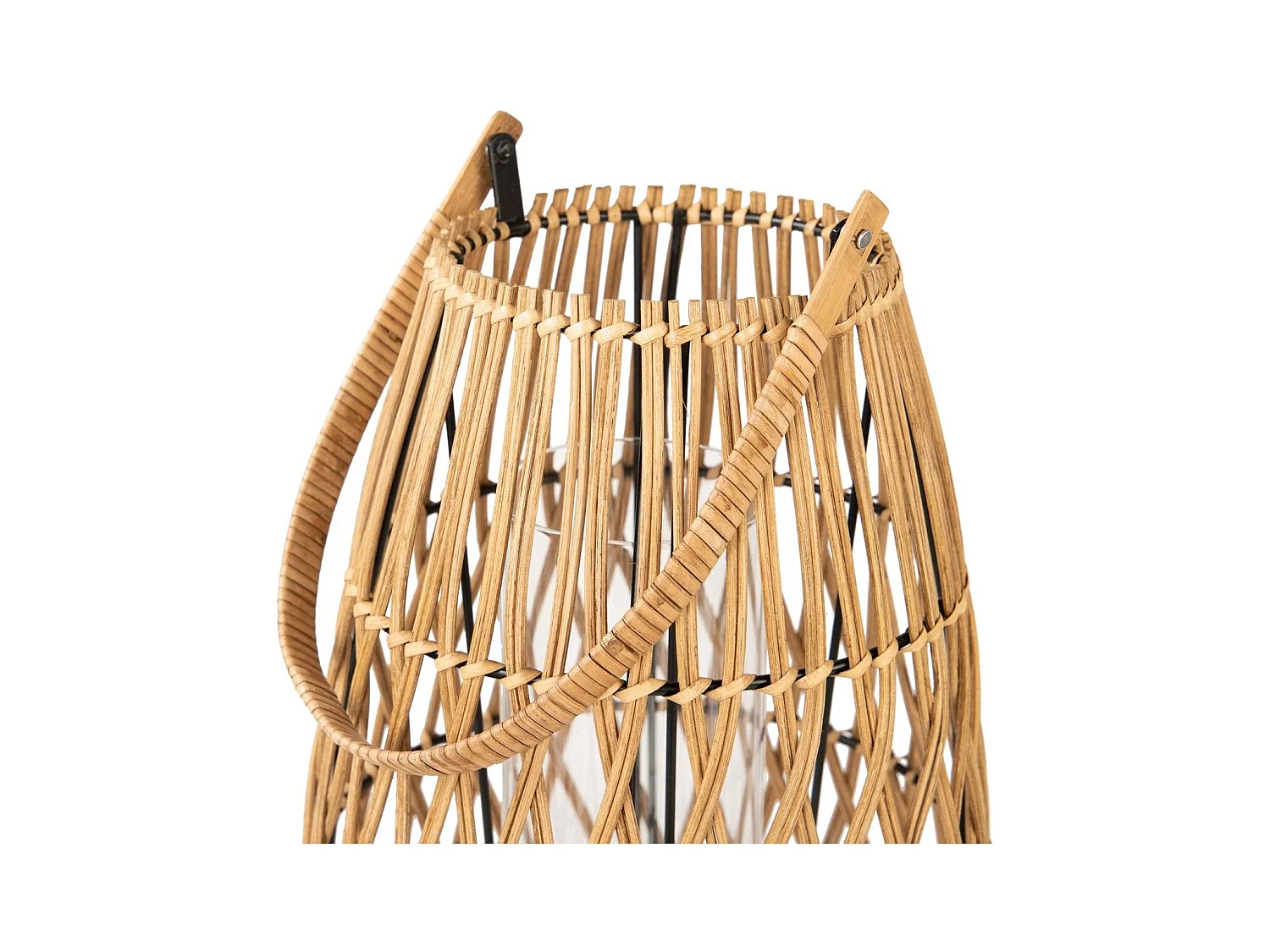 Farol Bambu-metal Natural 25x25x34 Cm