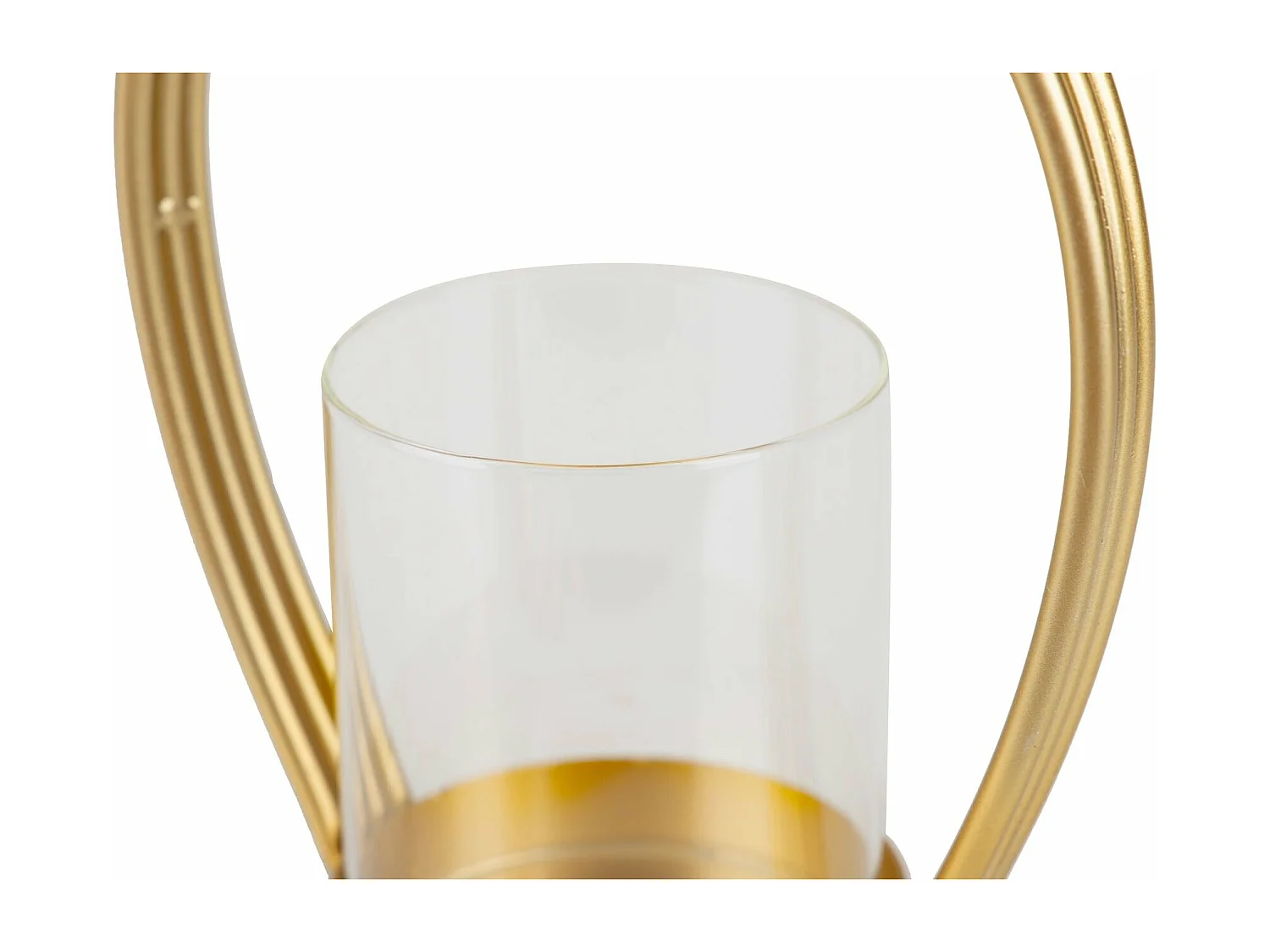 Candelabro Metal Dorado 19,5x10,5x35 Cm