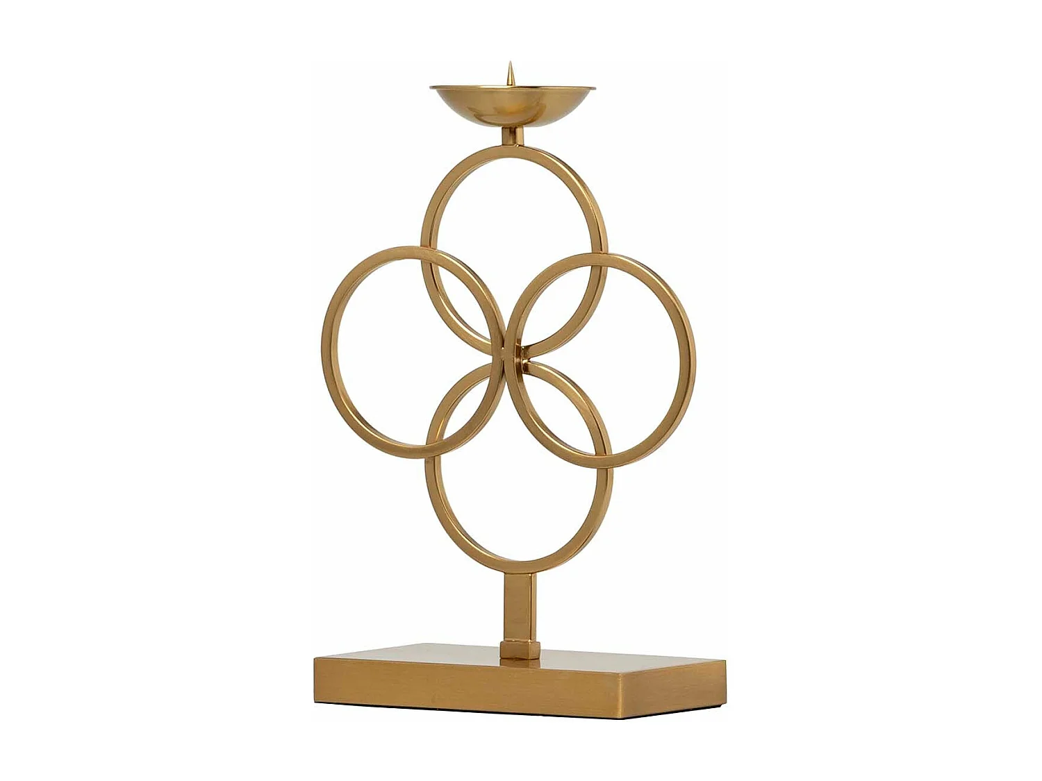 Portavelas Metal Dorado 24x24x36 Cm