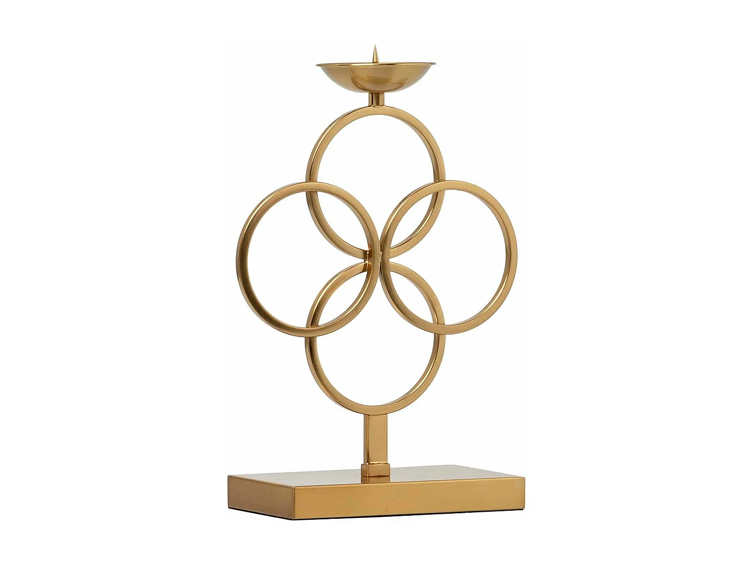 Portavelas Metal Dorado 24x24x36 Cm