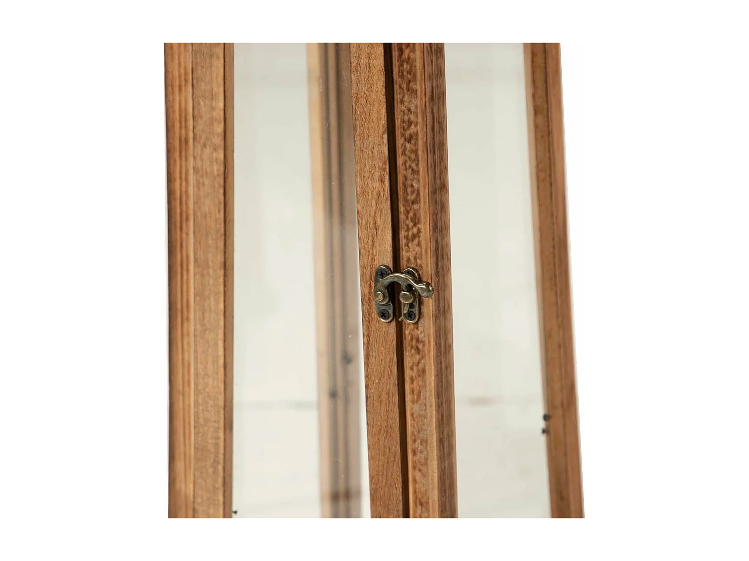 Set 2 Faroles Madera Marron 29x29x90 18x18x69 Cm