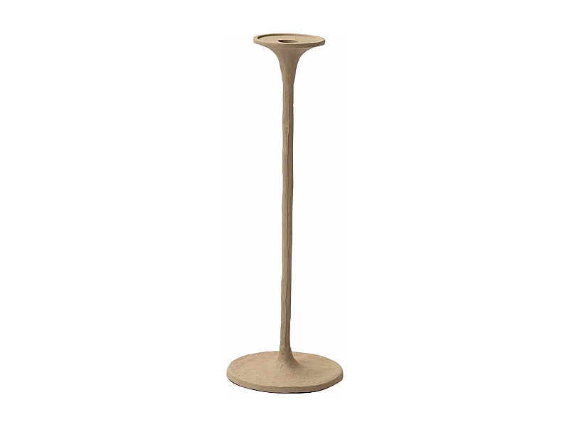 Candelabro Aluminio Beige 14x14x41 Cm