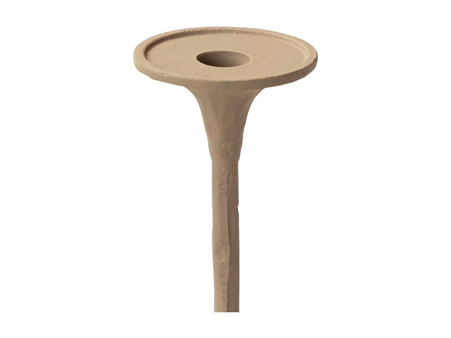 Candelabro Aluminio Beige 14x14x41 Cm