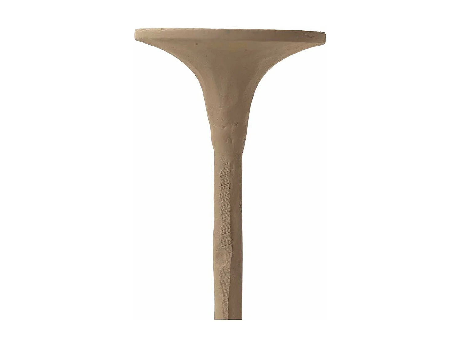 Candelabro Aluminio Beige 14x14x41 Cm