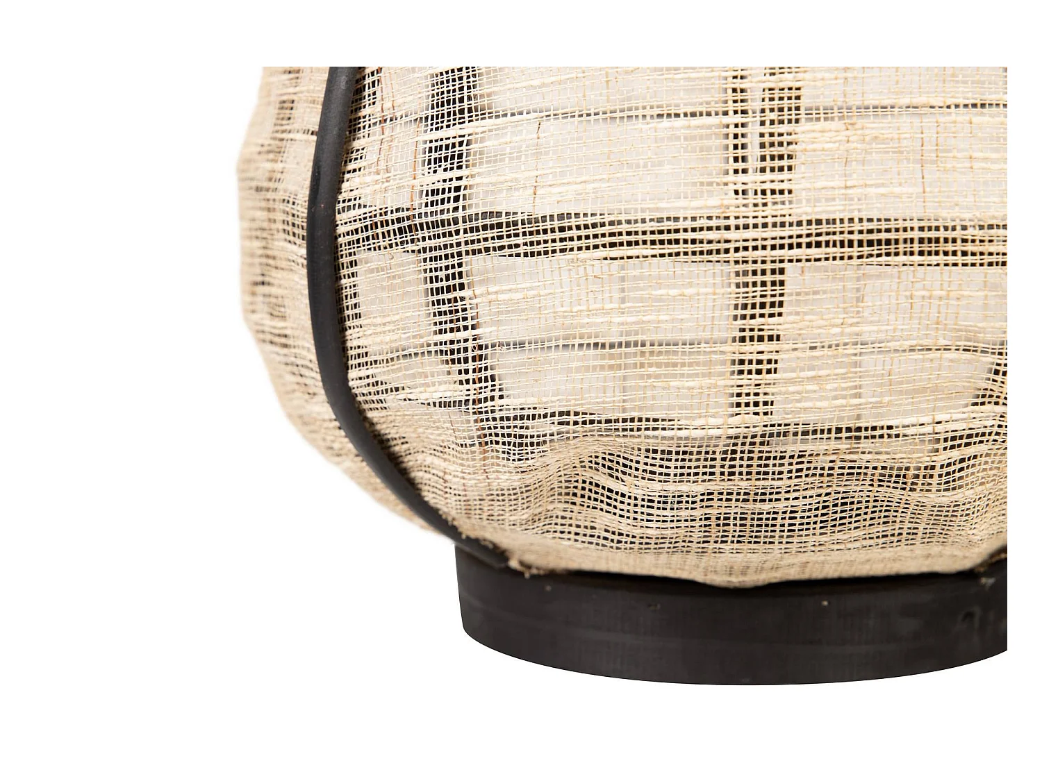 Farol Bambu-lino Natural-negro 33x33x39,5 Cm