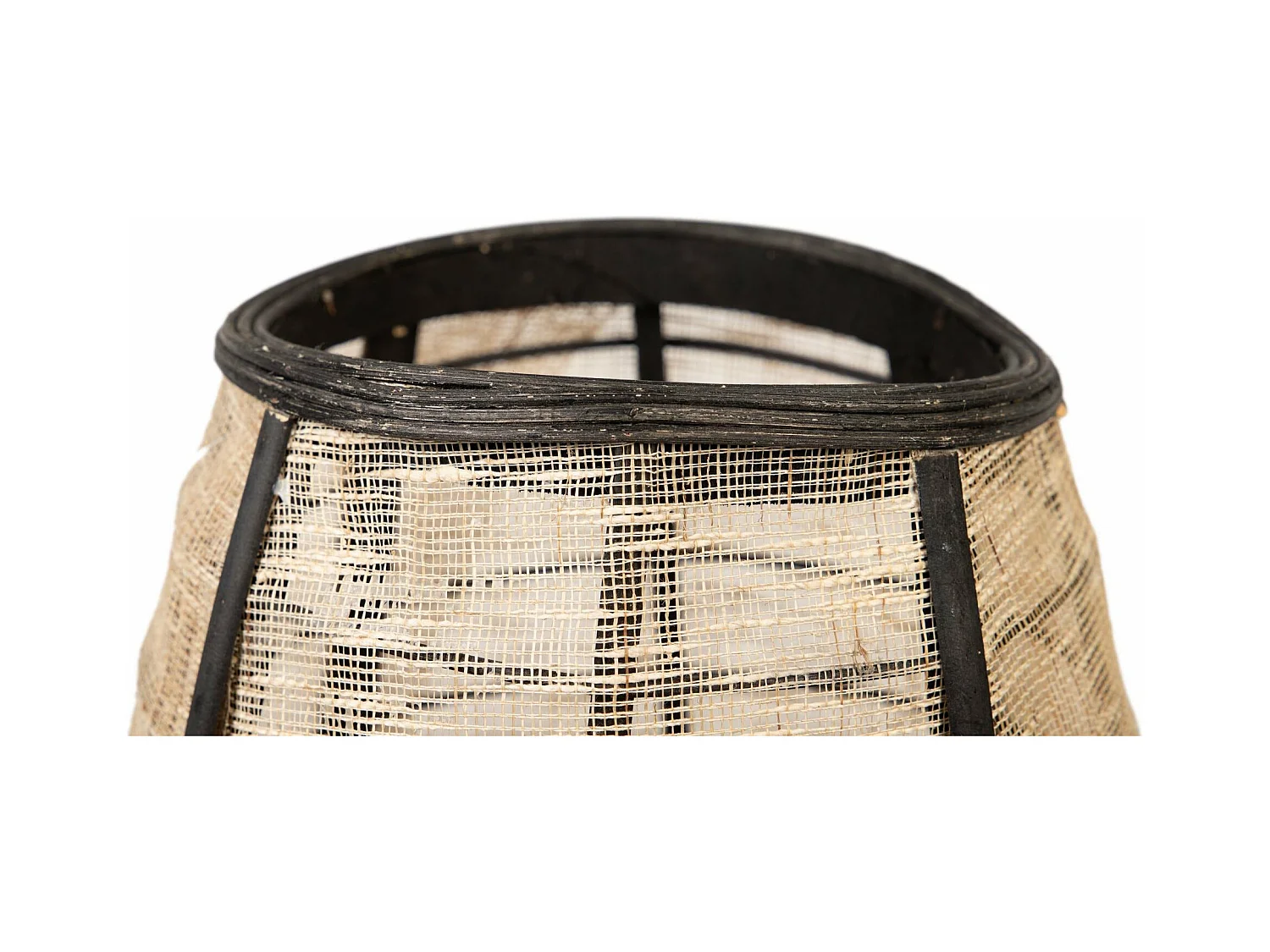 Farol Bambu-lino Natural-negro 33x33x39,5 Cm