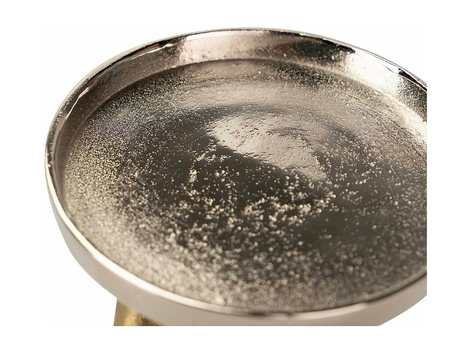 Portavelas Aluminio Plateado / Dorado 14x14x14 Cm