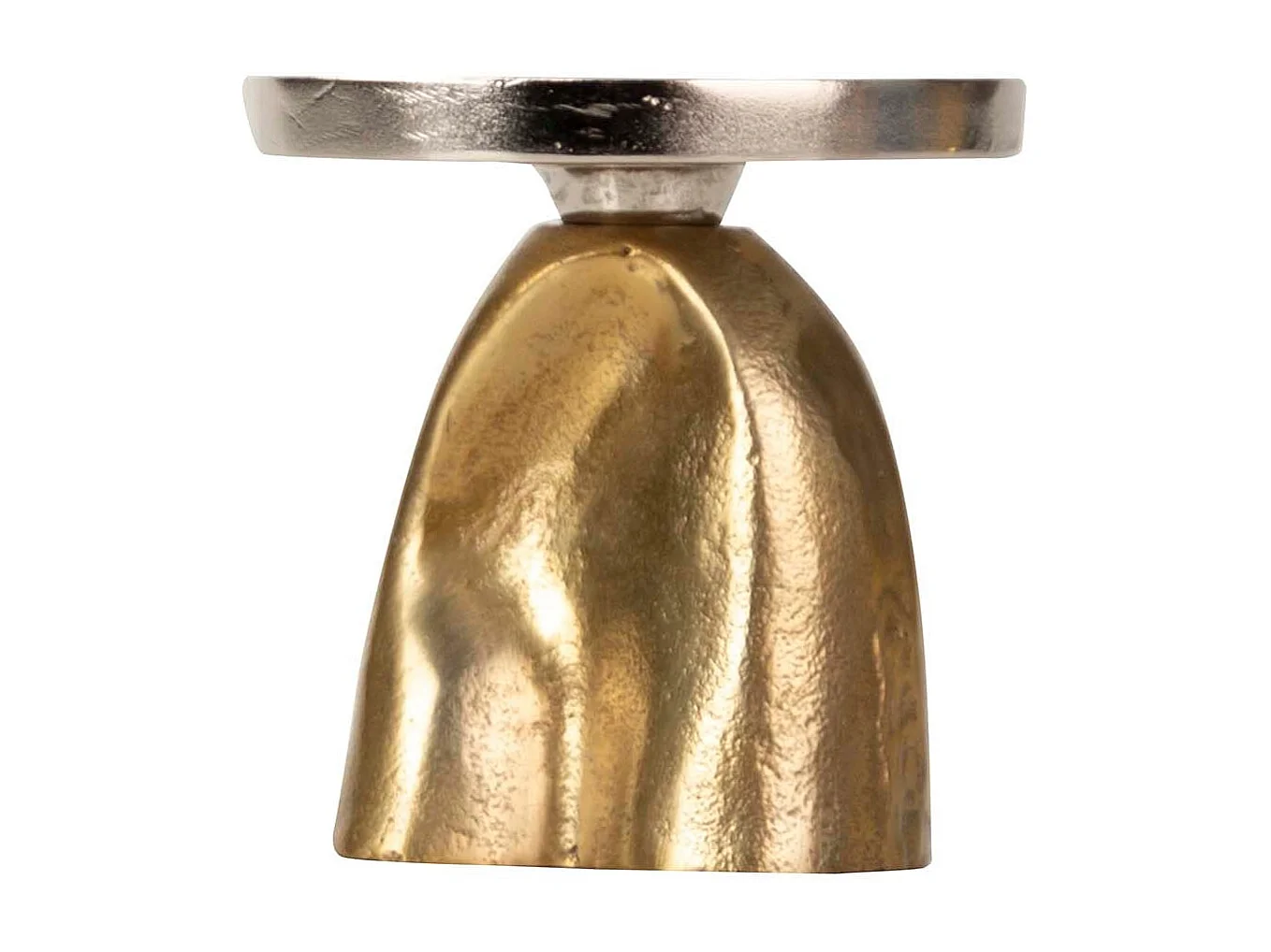 Portavelas Aluminio Plateado / Dorado 14x14x14 Cm