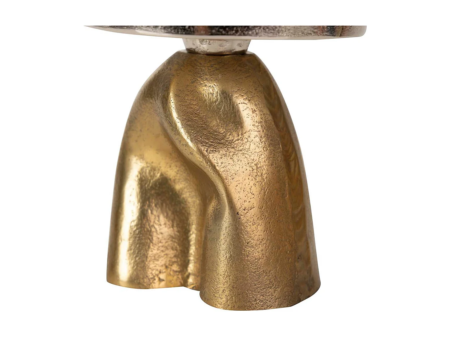 Portavelas Aluminio Plateado / Dorado 14x14x14 Cm