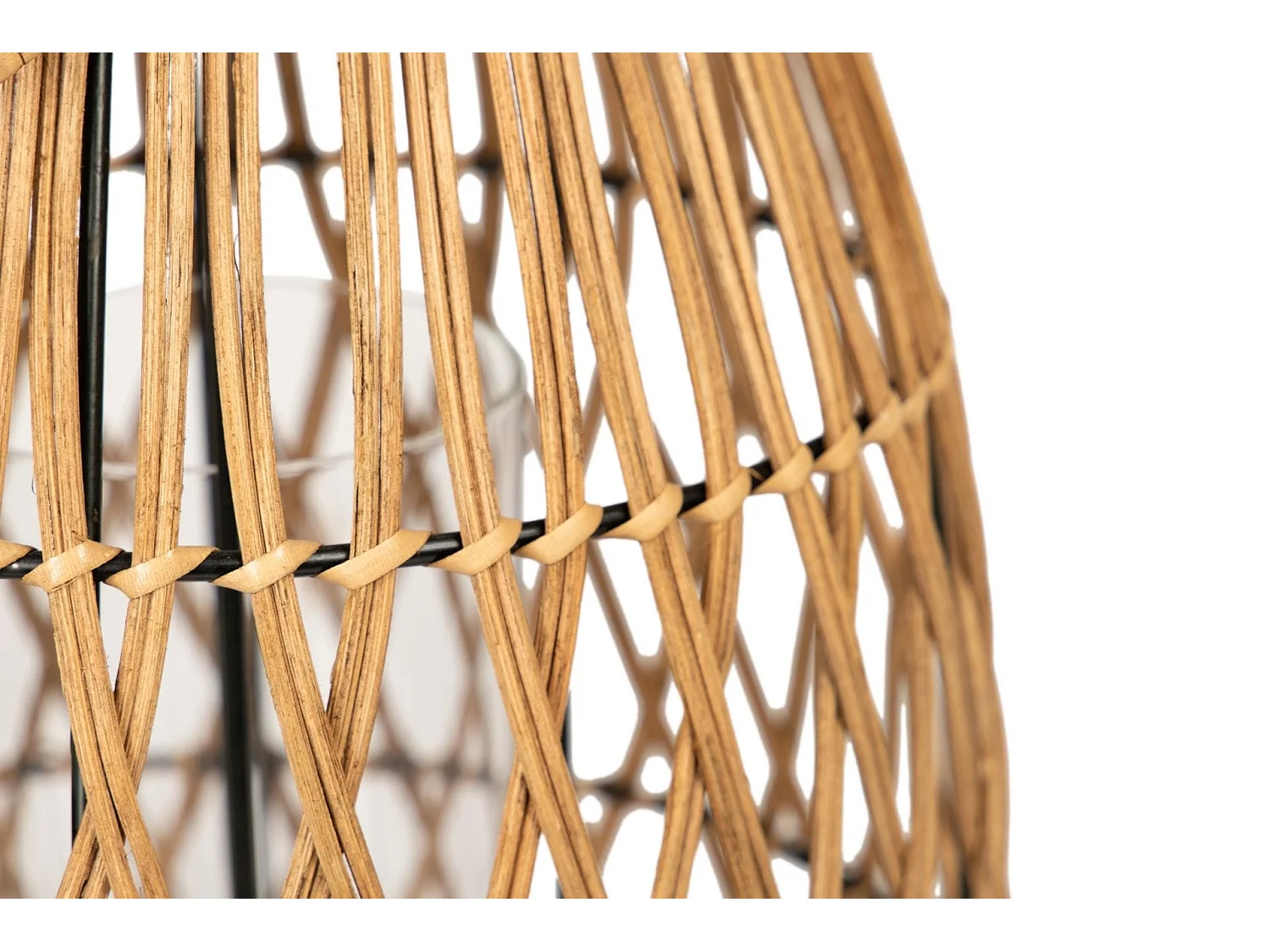 Farol Bambu-metal Natural 29x29x42 Cm