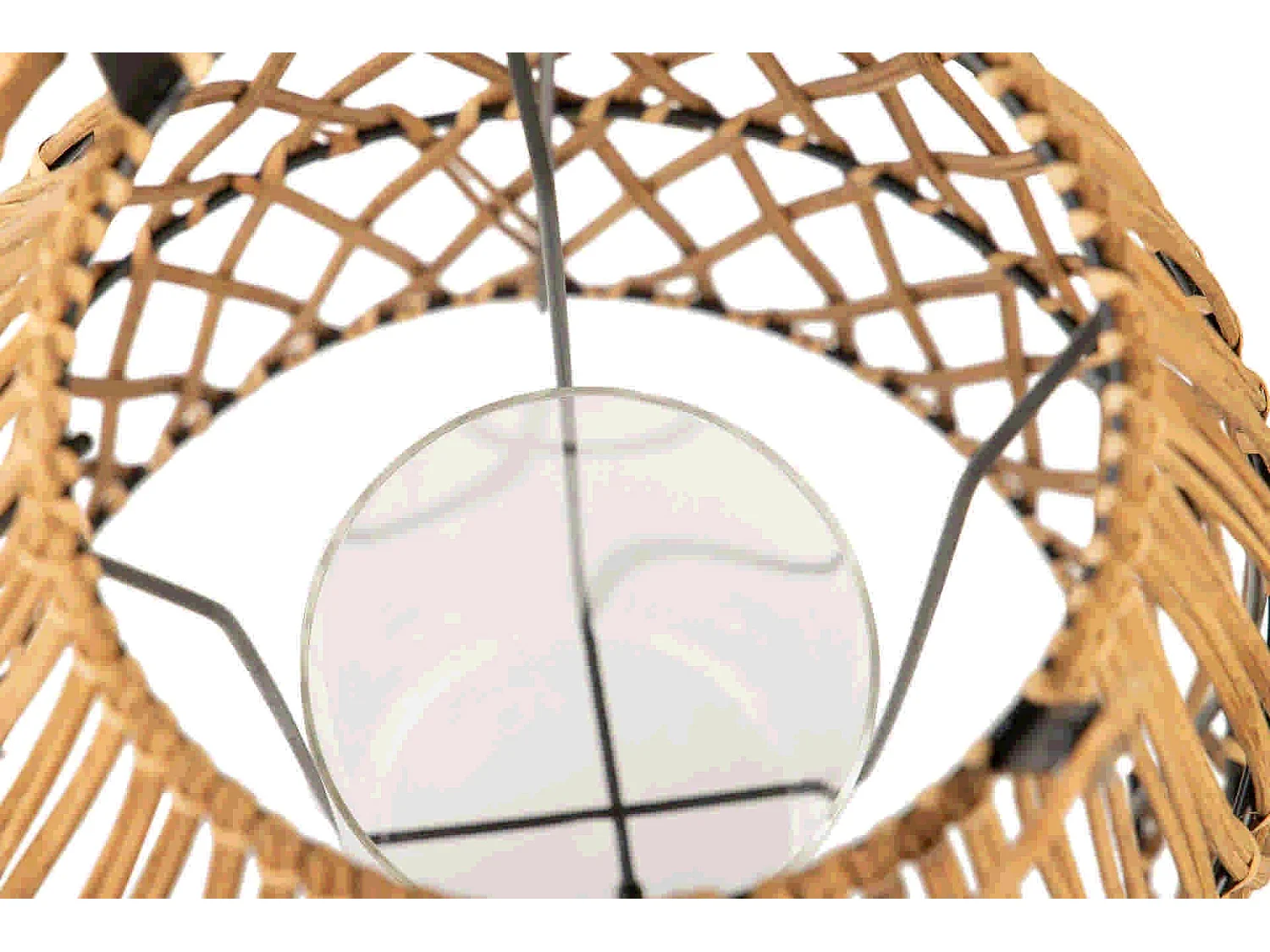 Farol Bambu-metal Natural 29x29x42 Cm