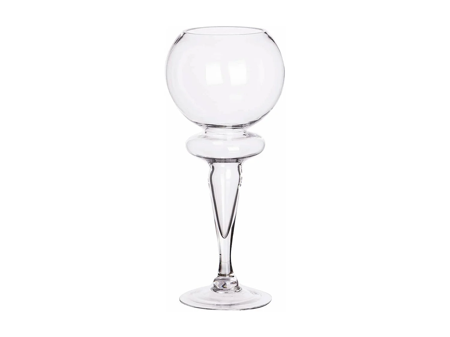 Candelabro Rddedondo De Cristal 14x14x40 Cm