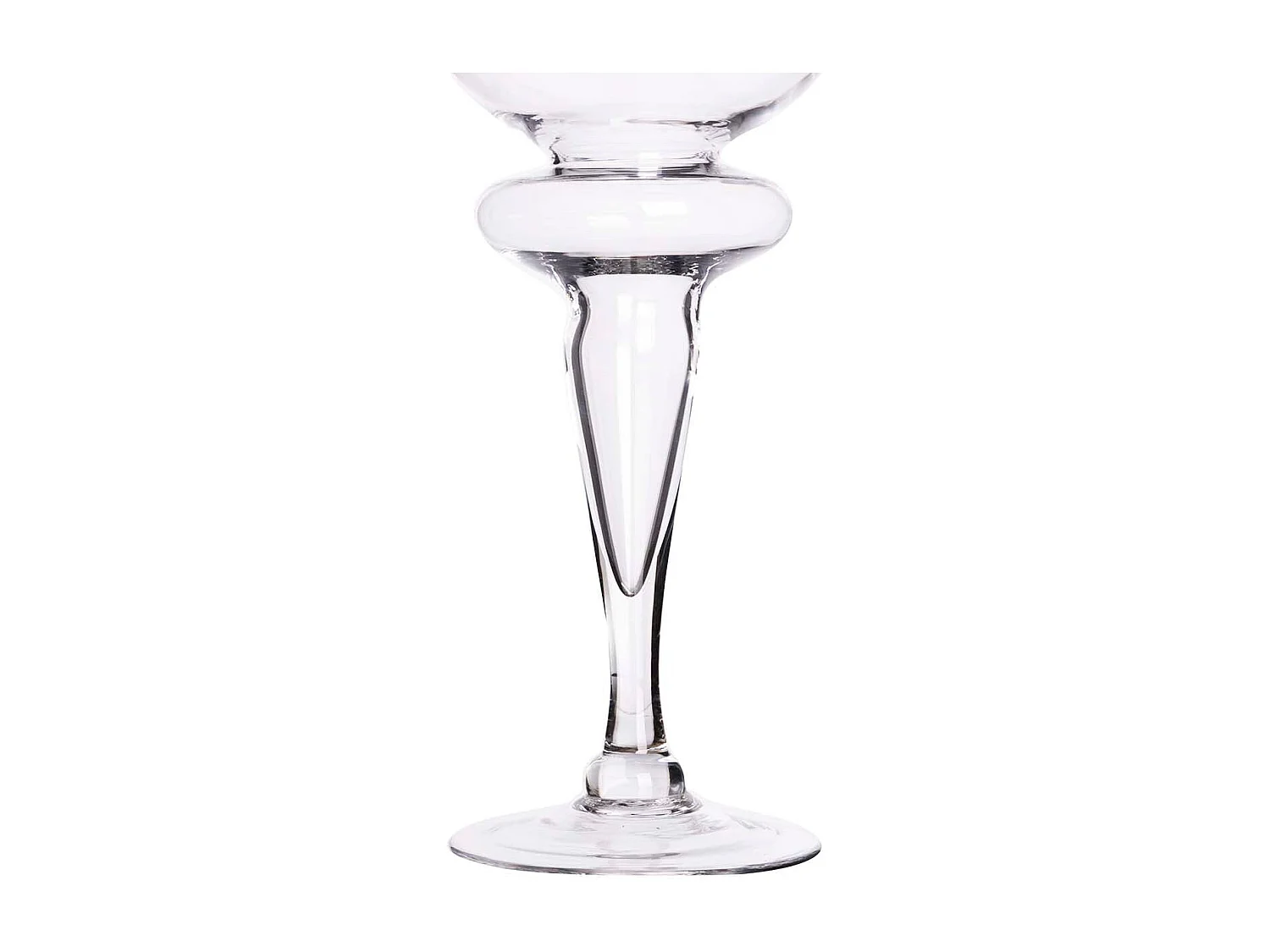 Candelabro Rddedondo De Cristal 14x14x40 Cm