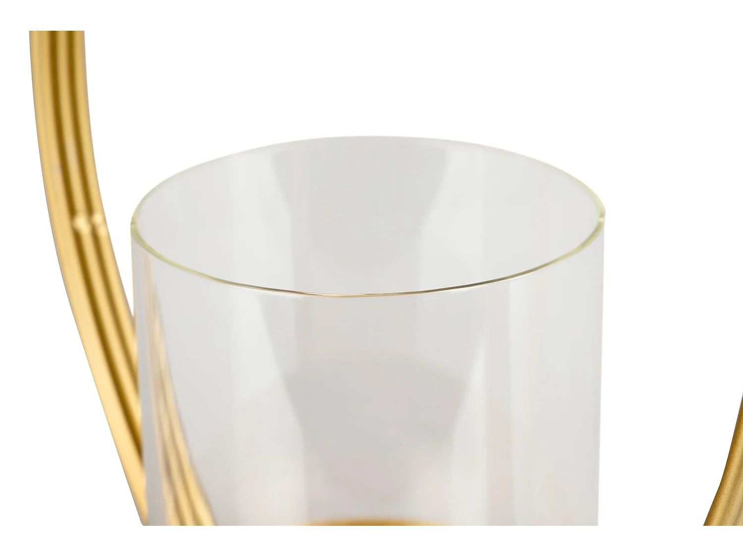 Candelabro Metal Dorado 27x14x42 Cm