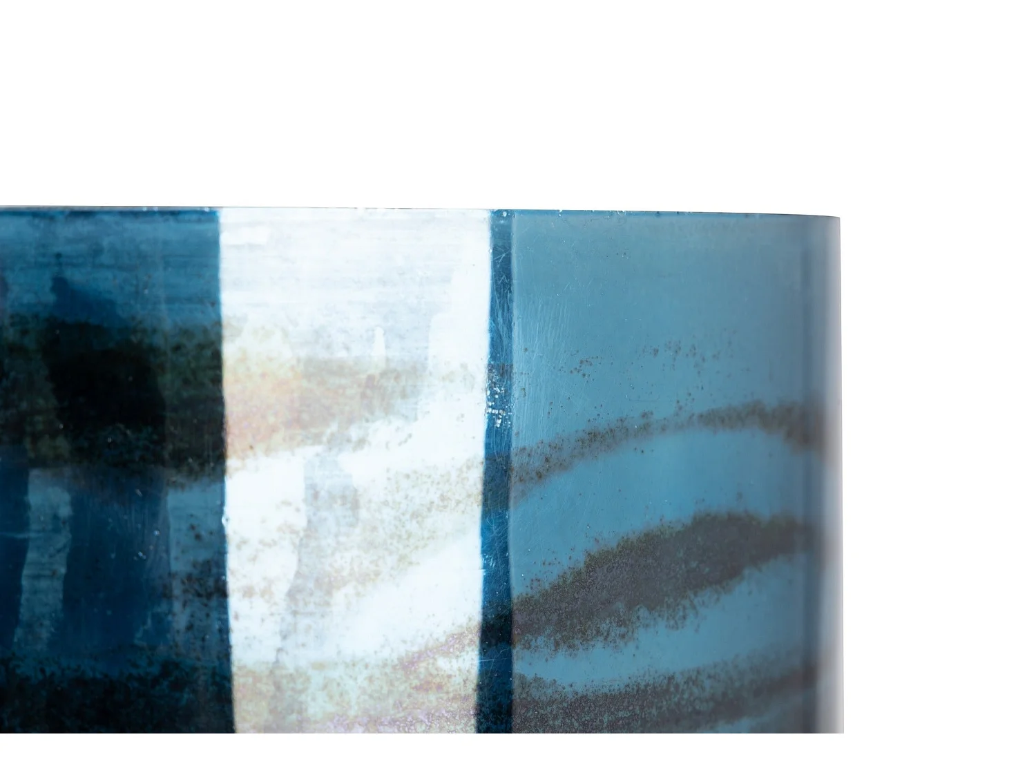 Portavelas  Cristal / Aluminio Nickel 26x26x48 Cm