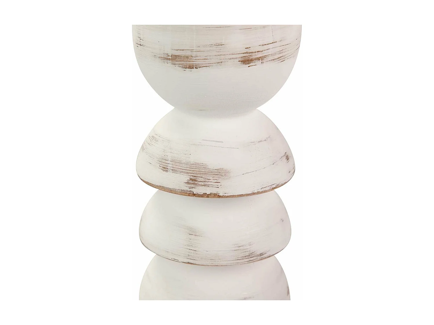 Portavelas Madera Blanco 11x11x50 Cm