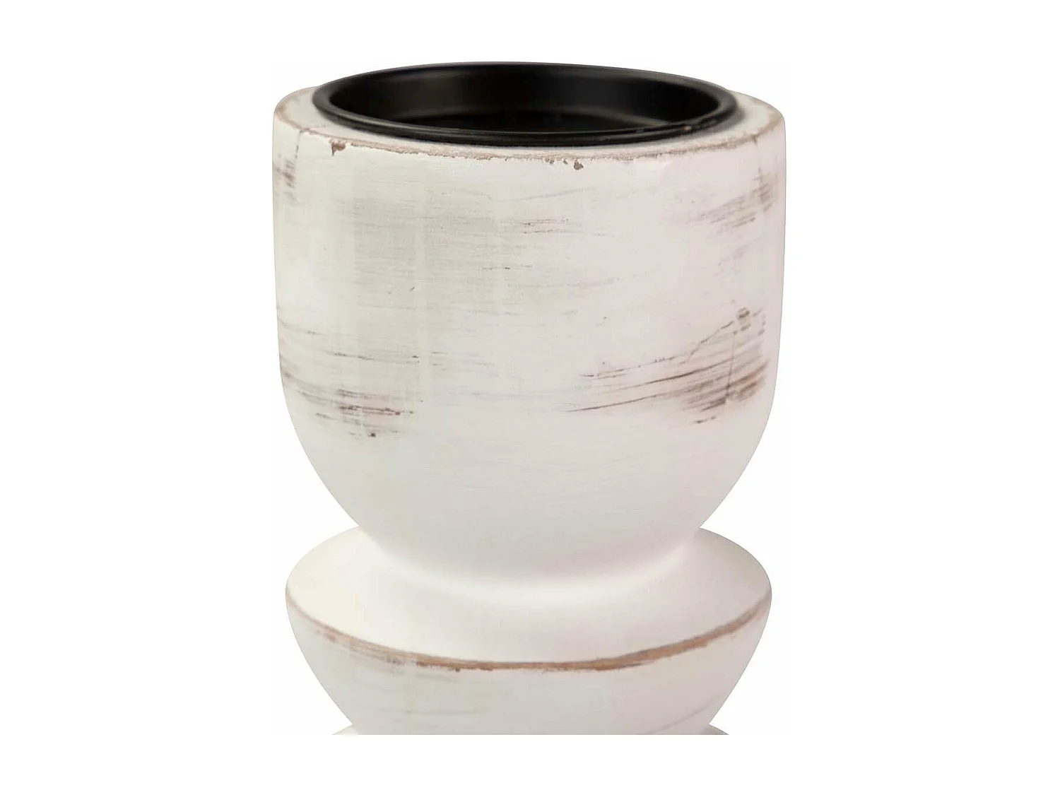 Portavelas Madera Blanco 11x11x50 Cm