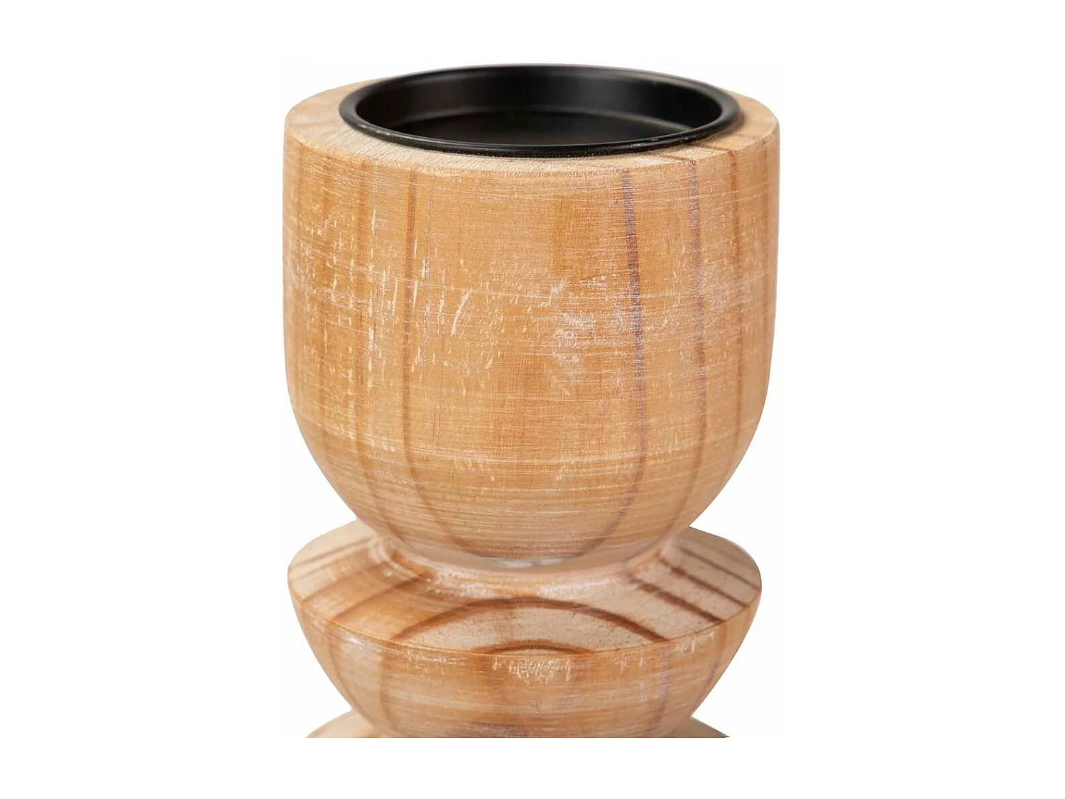 Portavelas Madera Marron 11x11x41 Cm