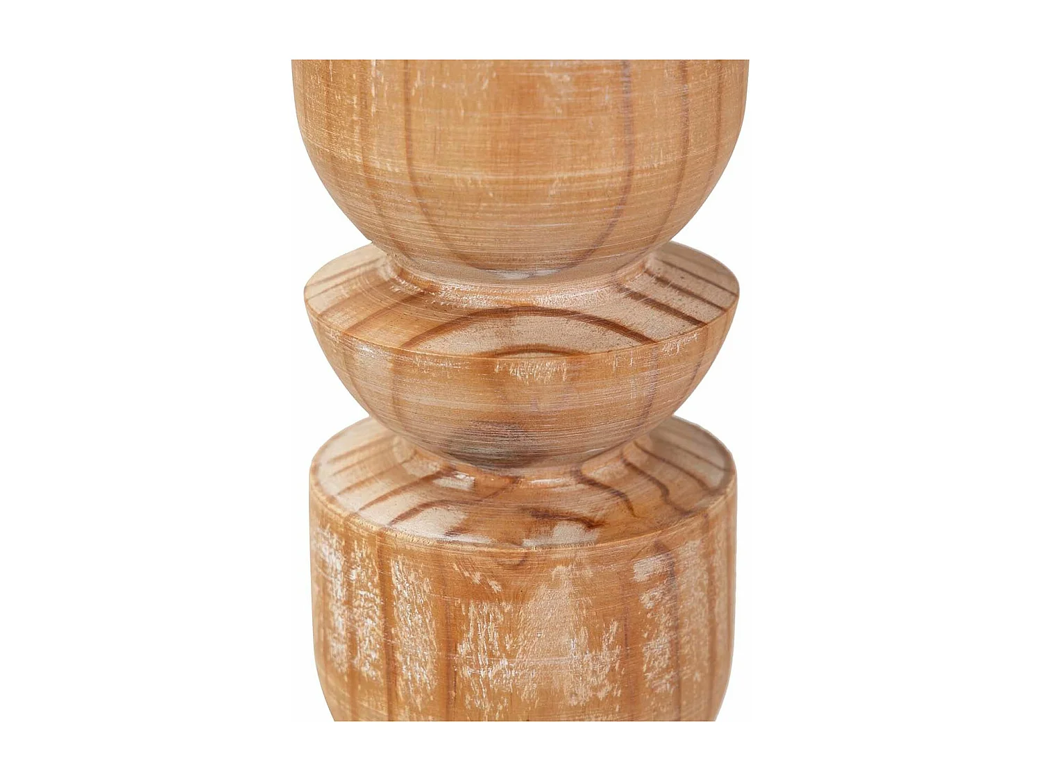 Portavelas Madera Marron 11x11x41 Cm