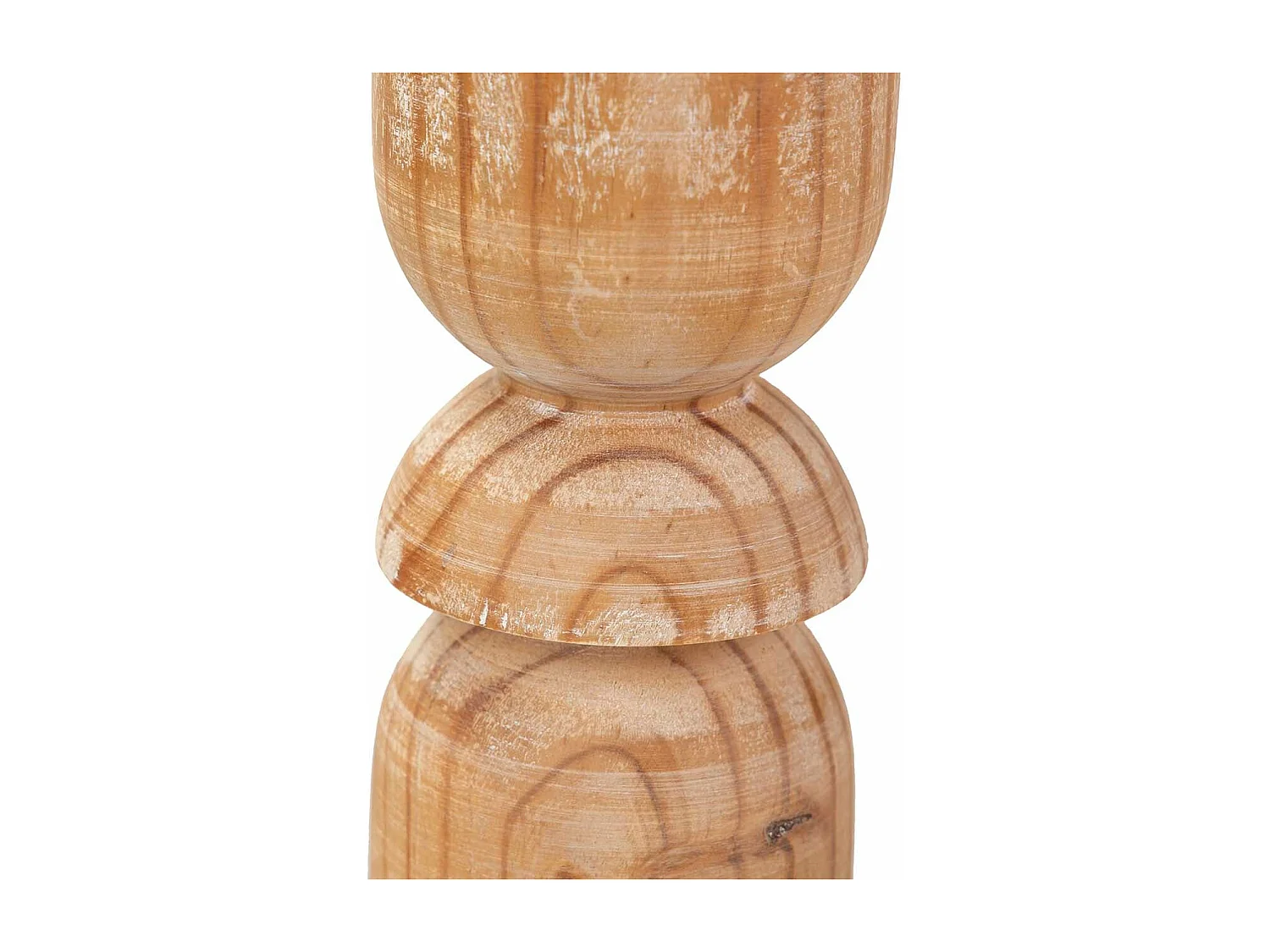 Portavelas Madera Marron 11x11x41 Cm