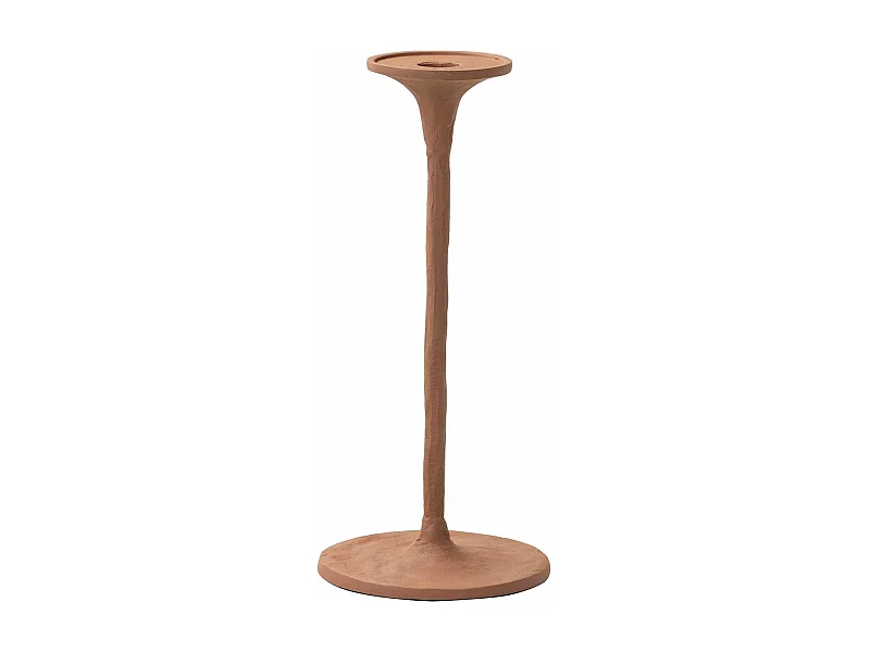 Candelabro Aluminio Naranja 14x14x30 Cm