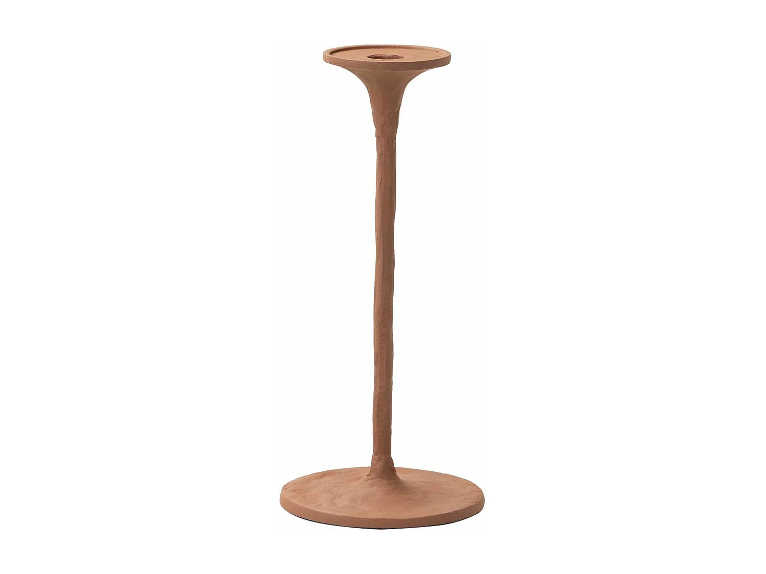 Candelabro Aluminio Naranja 14x14x30 Cm