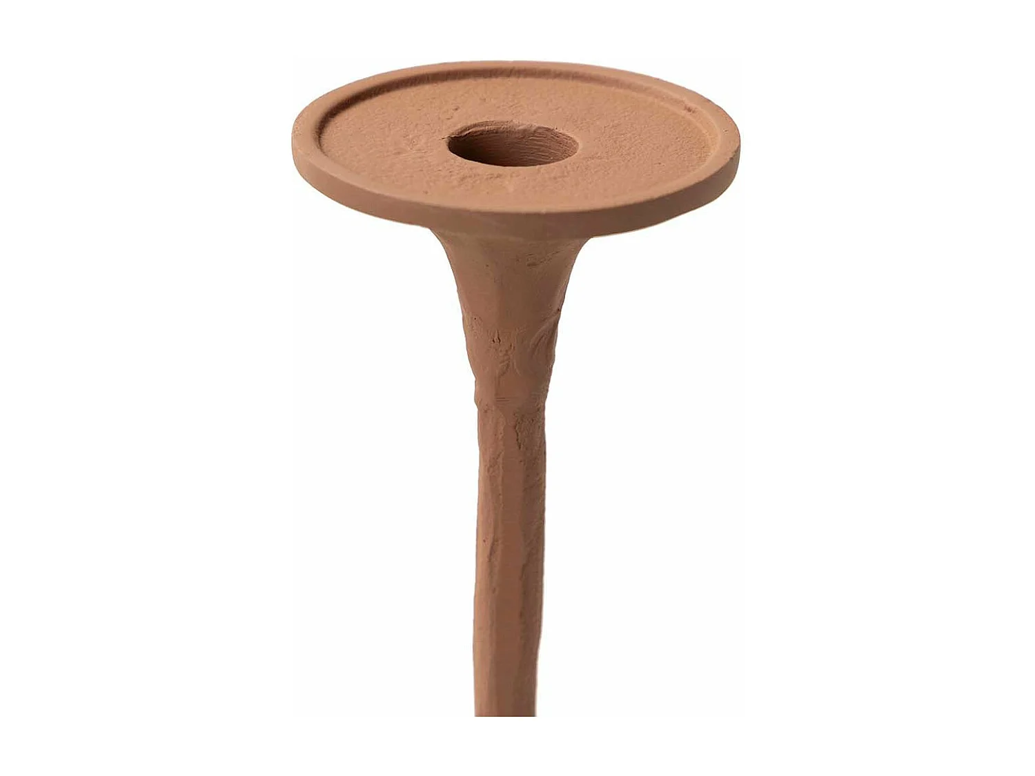 Candelabro Aluminio Naranja 14x14x30 Cm