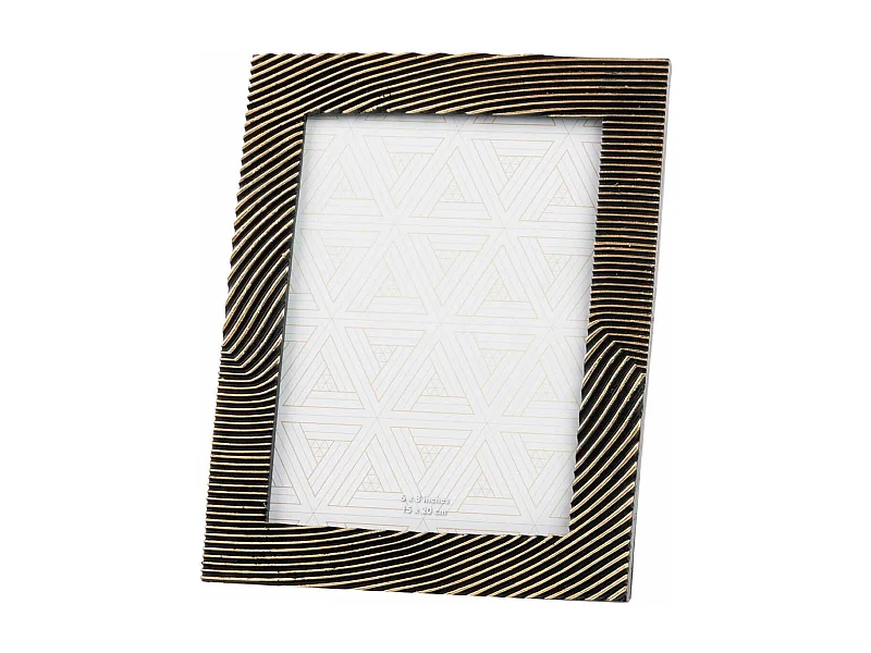 Portafotos Resina Negro Dorado 15x20 Cm