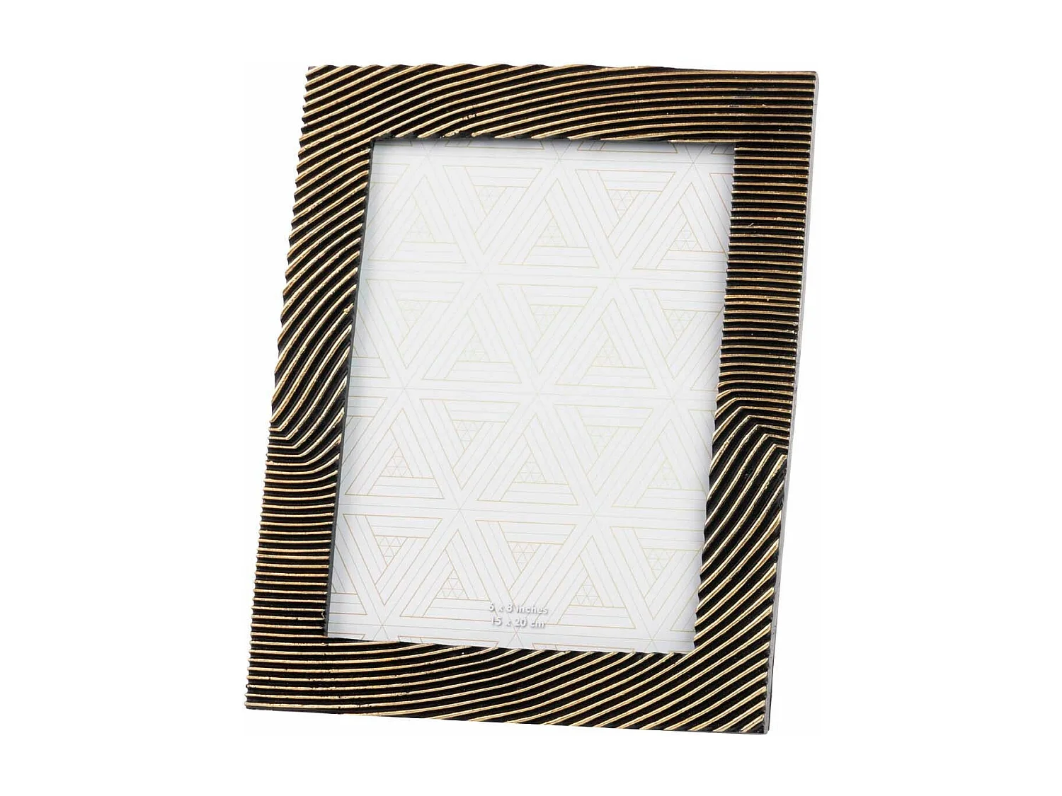 Portafotos Resina Negro Dorado 15x20 Cm