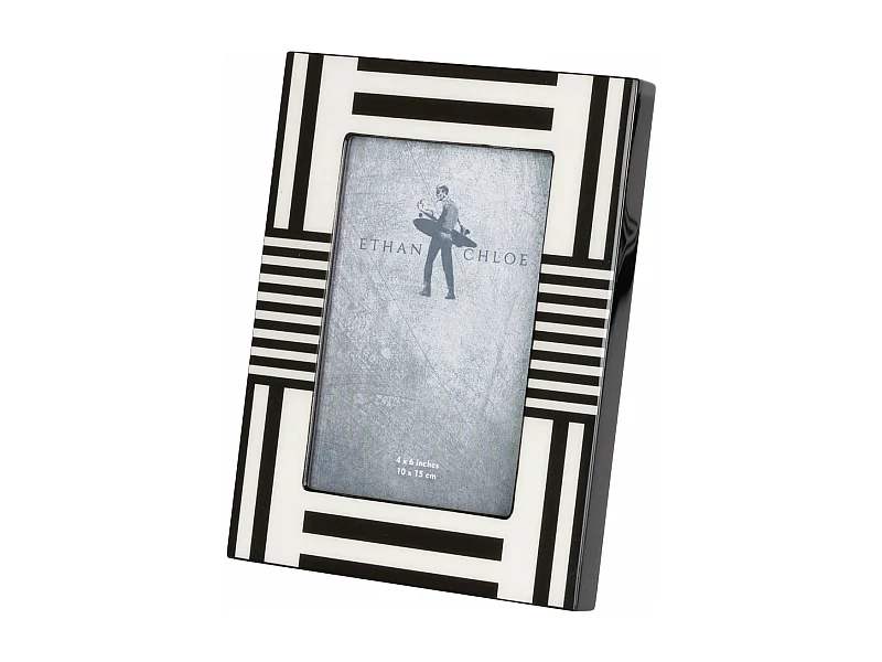 Portafotos Mdf Negro Blanco 10x15 Cm